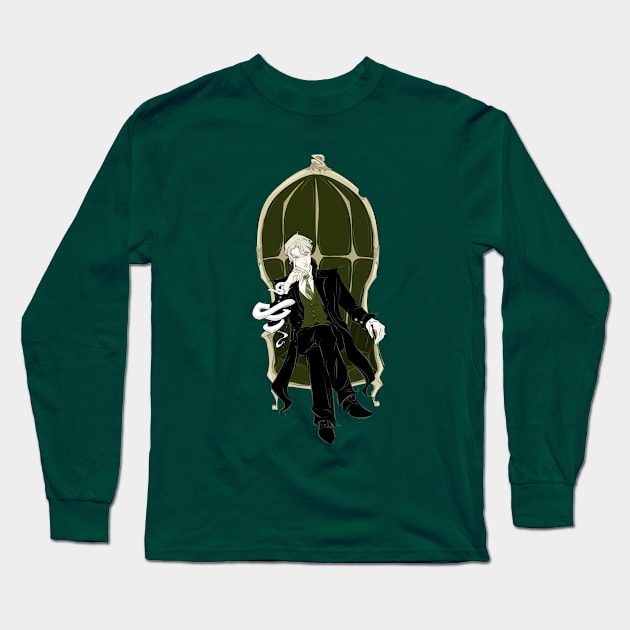 Blond Wizard Throne Long Sleeve T-Shirt by Drea D. Illustrations